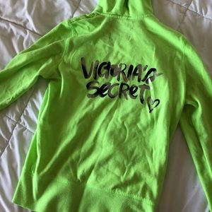 Neon Green Victoria’s Secret Hoodie size Small